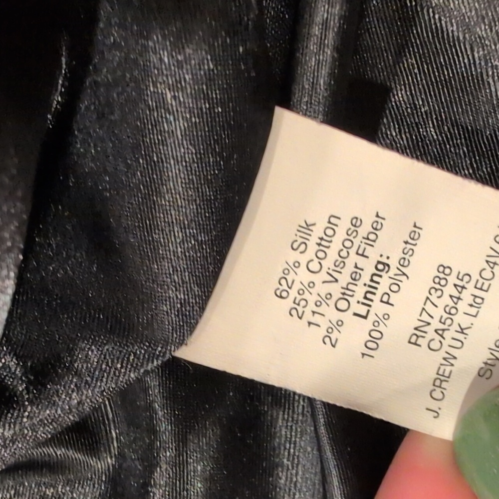J. Crew Silk Blend Tweed shimmer Blazer Basket Weave - Picture 6 of 9